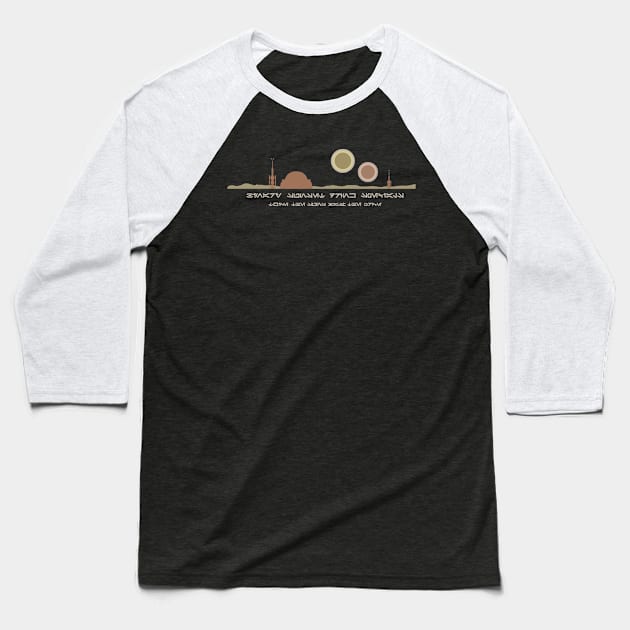 Twice the Sunset Baseball T-Shirt by MindsparkCreative